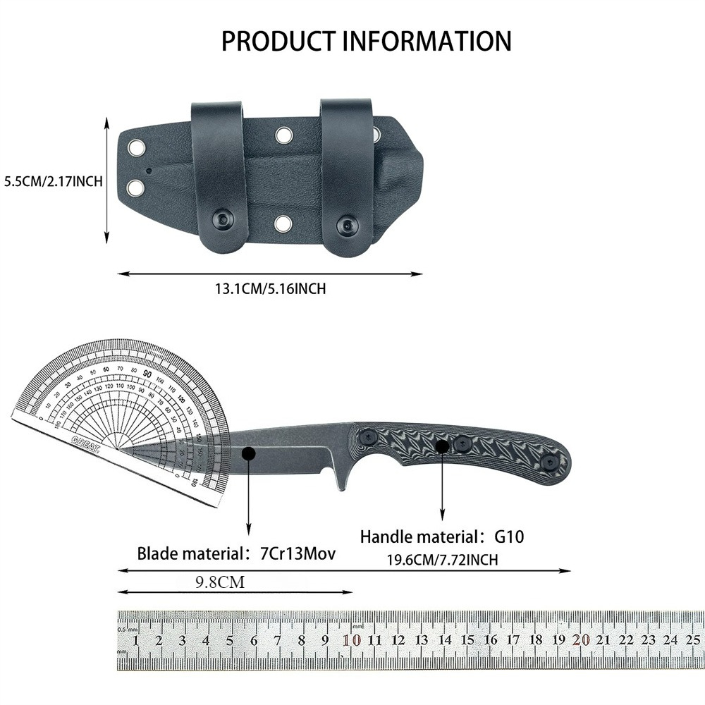 Edc Carry Fixed Blade Knife - Facas de Lâmina Fixa Full Tang