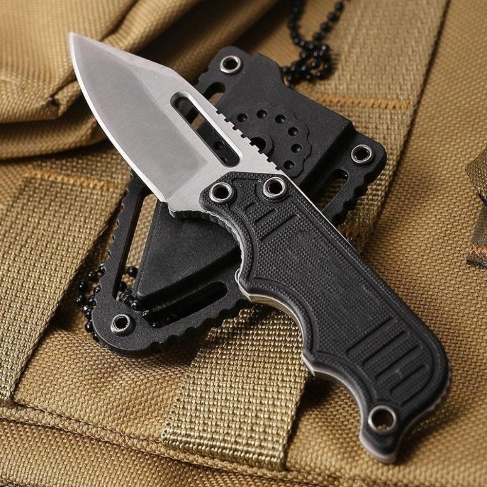 Edc Carry Fixed Blade Knife - Faca de Pescoço Portátil com Bainha