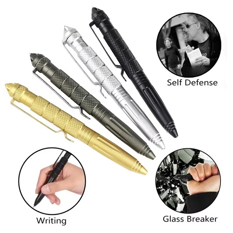 Pen Tactical Glass - Caneta tática militar de liga de