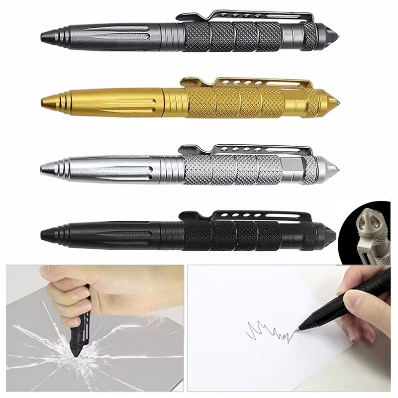 Pen Tactical Glass - Caneta Tática Multifuncional 1/2/3/4pcs para Defesa