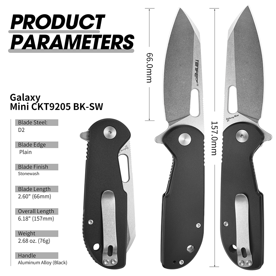 Edc Carry Pocket Knife - Faca dobrável TONIFE Galaxy Mini CKT9205