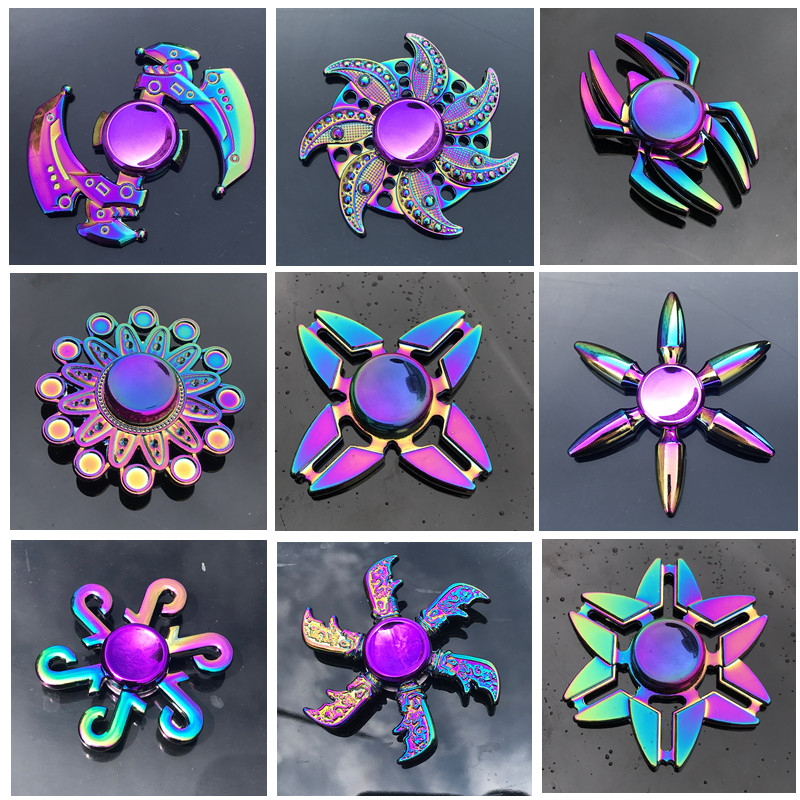 Fidget Spinner Bearing - Zinc Alloy Fidget Colorido Spinner, Mão