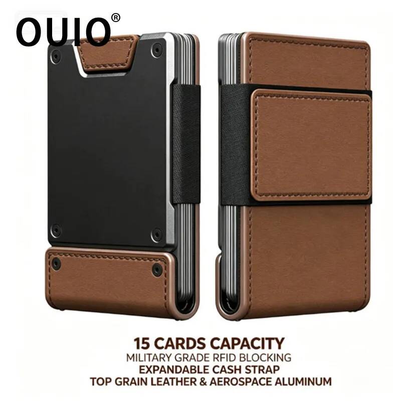 Money Clip Magnetic - Carteira Masculina OUIO Minimalista de Couro