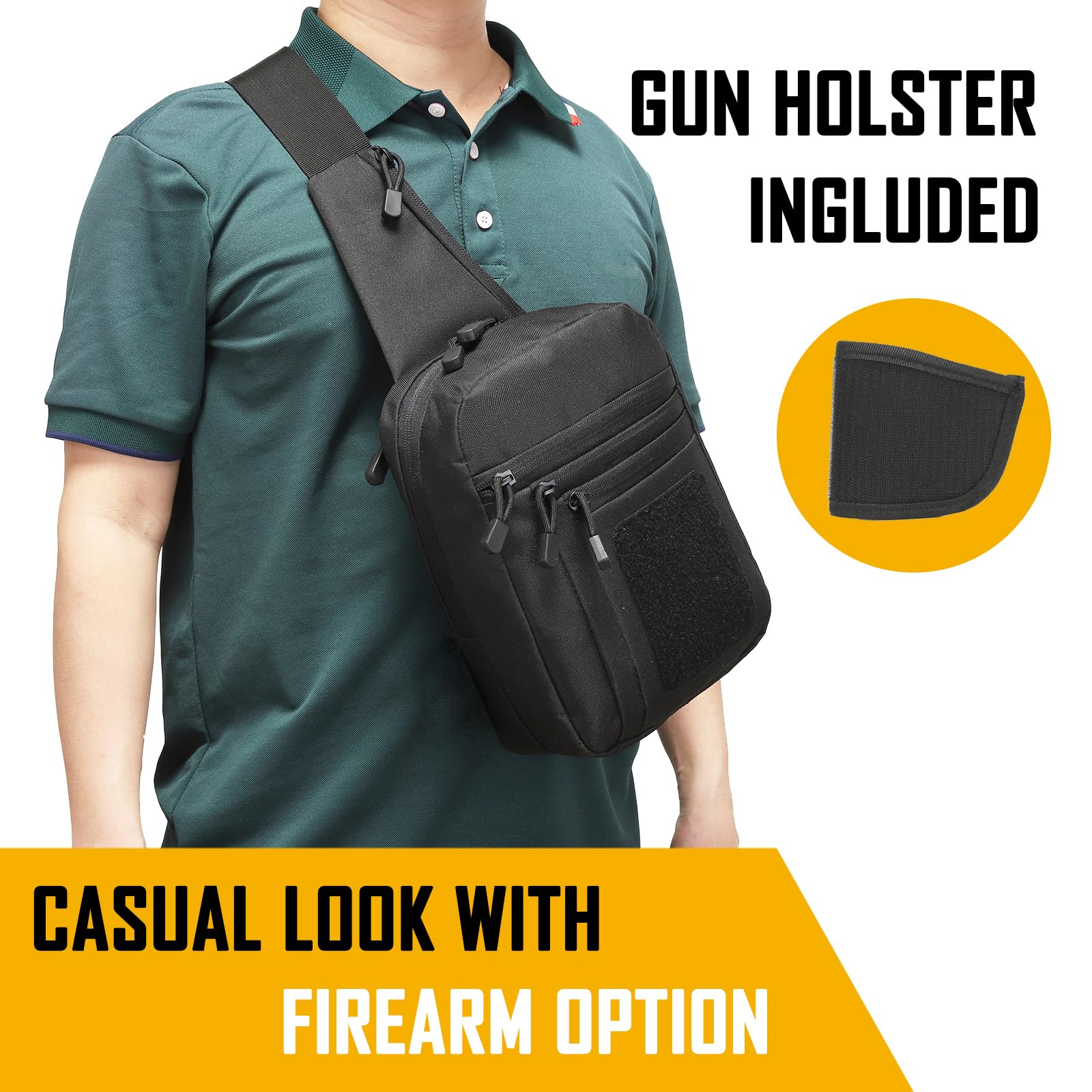 Edc Carry For Men - Bolsa crossbody de transporte oculta para