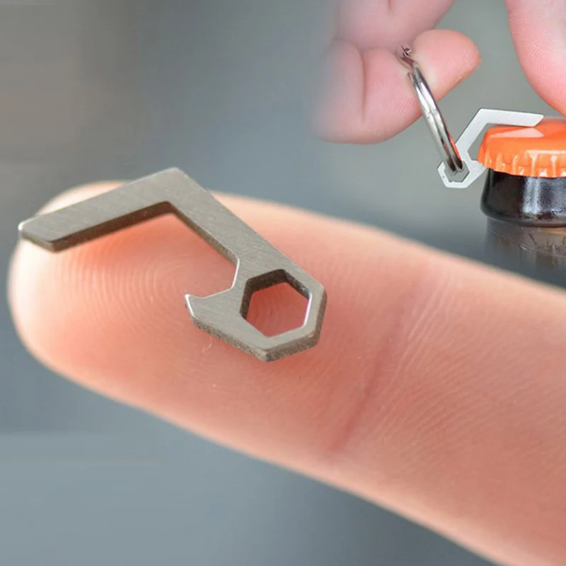 Edc engrenagem mini leve abrid - Bottle Opener Keyring avaliação e preço