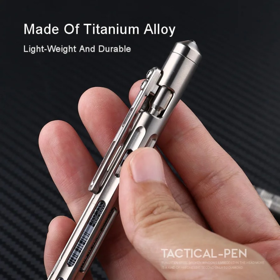 Caneta Tática 2 em 1 de Titâni - Pen Tactical Glass avaliação e preço