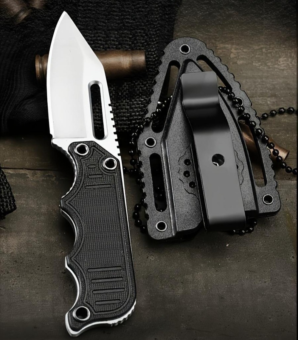 Faca de Pescoço Portátil com B - Edc Carry Fixed Blade Knife avaliação e preço