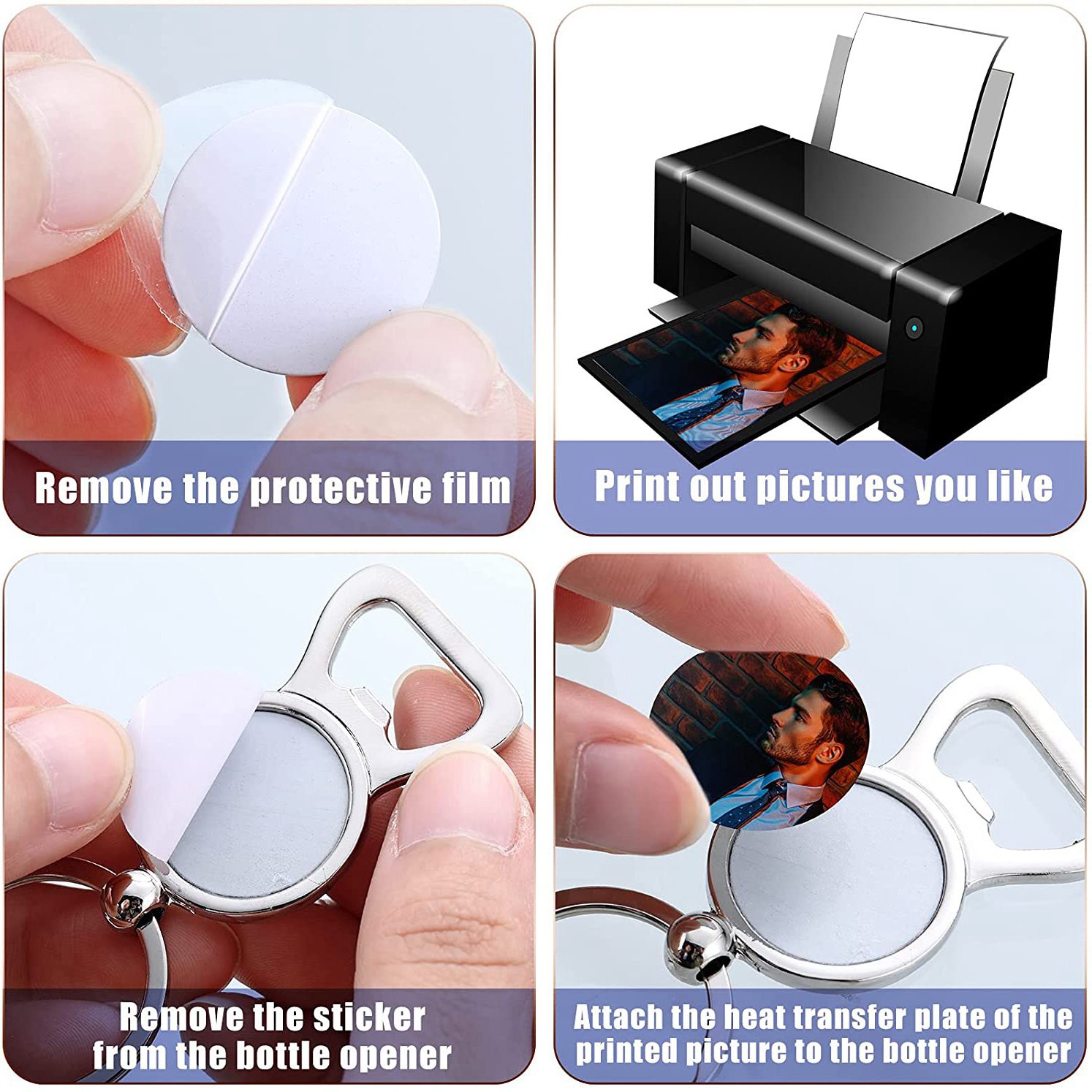 AED7-10 Peças Chaveiros em Bra - Bottle Opener Keyring avaliação e preço