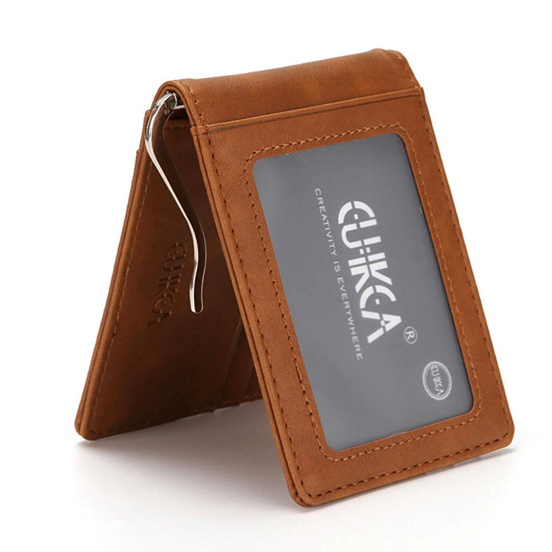Carteira masculina de couro rf - Money Clip Magnetic avaliação e preço