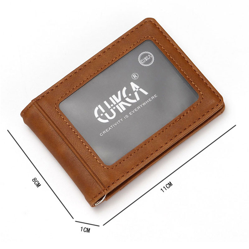 Carteira masculina de couro rf - Money Clip Magnetic avaliação e preço