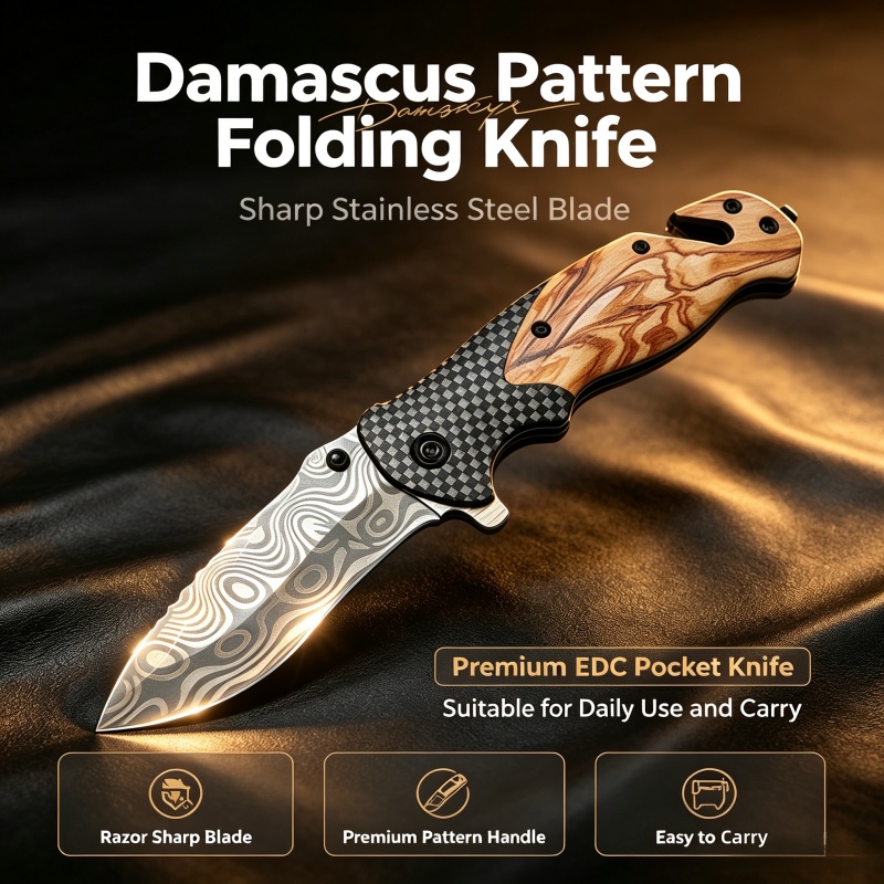 Faca Dobrável com Padrão Damas - Edc Daily Carry avaliação e preço
