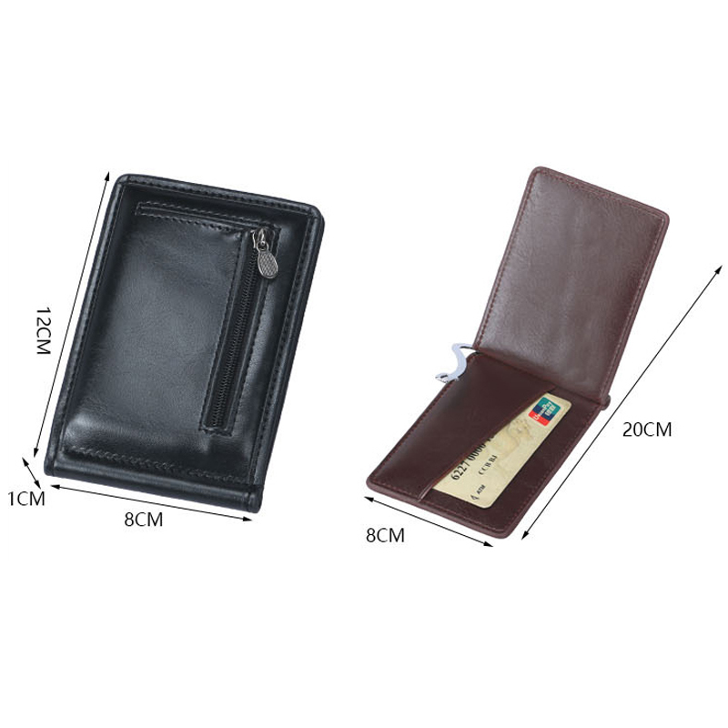 Mini carteira de couro masculi - Money Clip Magnetic avaliação e preço